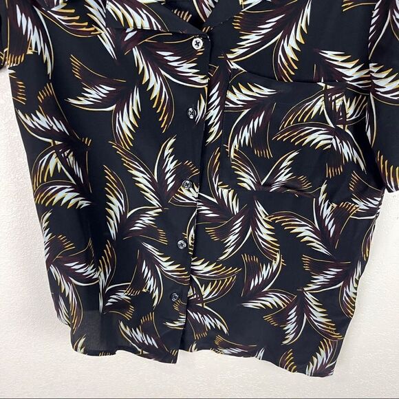 ALC Black Floral Off Shoulder Josephine Top Blouse Size 0 - Picture 2 of 6